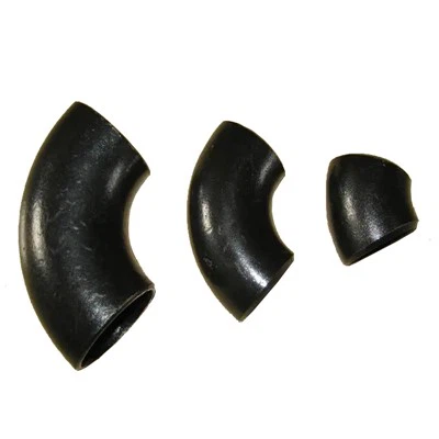 90-Grad-Bogen aus stumpfgeschweißtem Kohlenstoffstahl mit langem und kurzem Radius